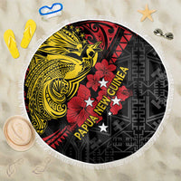 Papua New Guinea 49th Independence Day Beach Blanket Motuan Revareva Bird-of-Paradise LT7 One Size 150cm Black - Polynesian Pride
