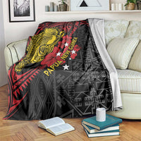 Papua New Guinea 49th Independence Day Blanket Motuan Revareva Bird-of-Paradise LT7 Black - Polynesian Pride