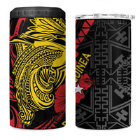 Papua New Guinea 49th Independence Day 4 in 1 Can Cooler Tumbler Motuan Revareva Bird-of-Paradise LT7 One Size: 16 oz Black - Polynesian Pride