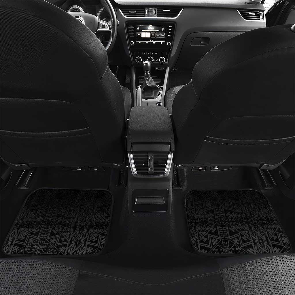 Papua New Guinea 49th Independence Day Car Mats Motuan Revareva Bird-of-Paradise LT7 Set 2pcs - Back Black - Polynesian Pride