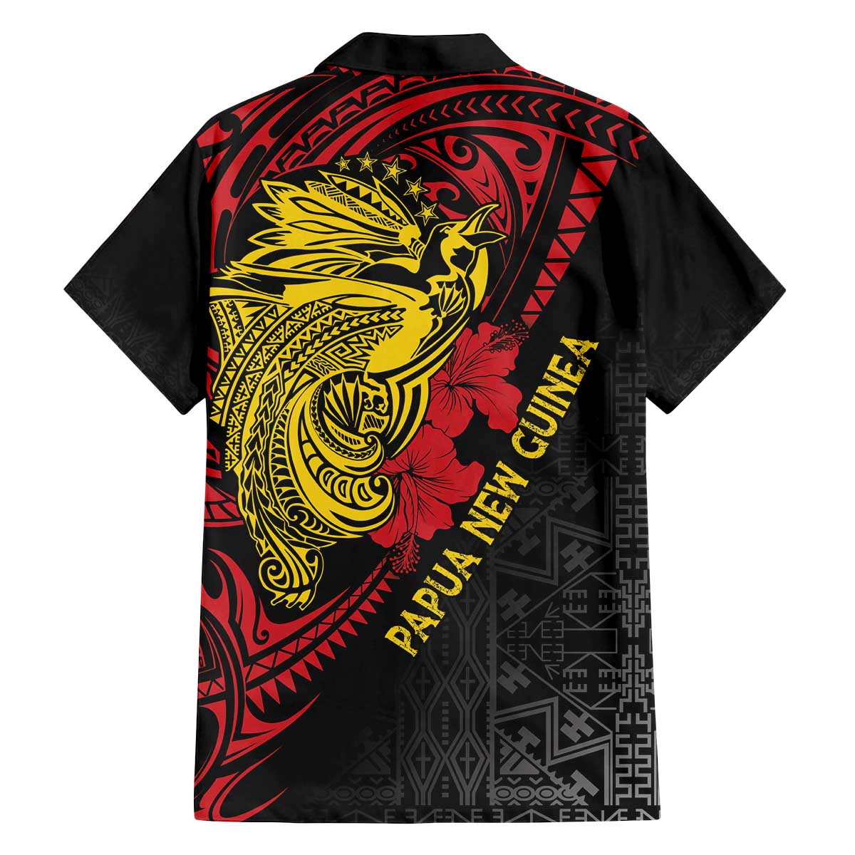 Papua New Guinea 49th Independence Day Family Matching Off The Shoulder Long Sleeve Dress and Hawaiian Shirt Motuan Revareva Bird-of-Paradise LT7 - Polynesian Pride