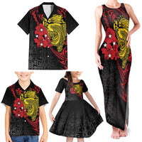 Papua New Guinea 49th Independence Day Family Matching Tank Maxi Dress and Hawaiian Shirt Motuan Revareva Bird-of-Paradise LT7 - Polynesian Pride