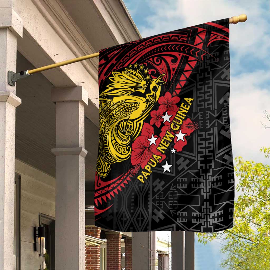 Papua New Guinea 49th Independence Day Garden Flag Motuan Revareva Bird-of-Paradise LT7 House Flag Black - Polynesian Pride