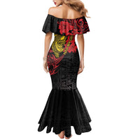 Papua New Guinea 49th Independence Day Mermaid Dress Motuan Revareva Bird-of-Paradise LT7 - Polynesian Pride
