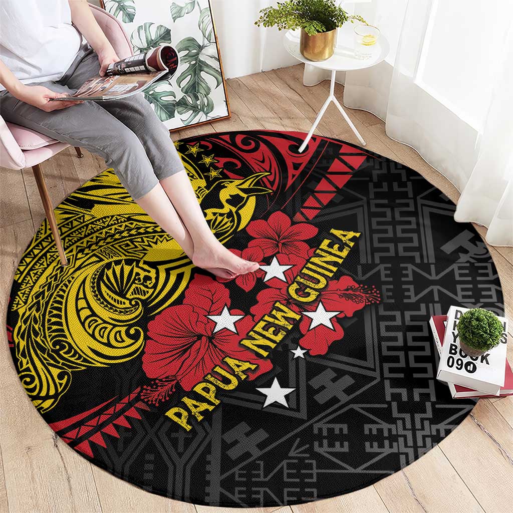 Papua New Guinea 49th Independence Day Round Carpet Motuan Revareva Bird-of-Paradise LT7 - Polynesian Pride