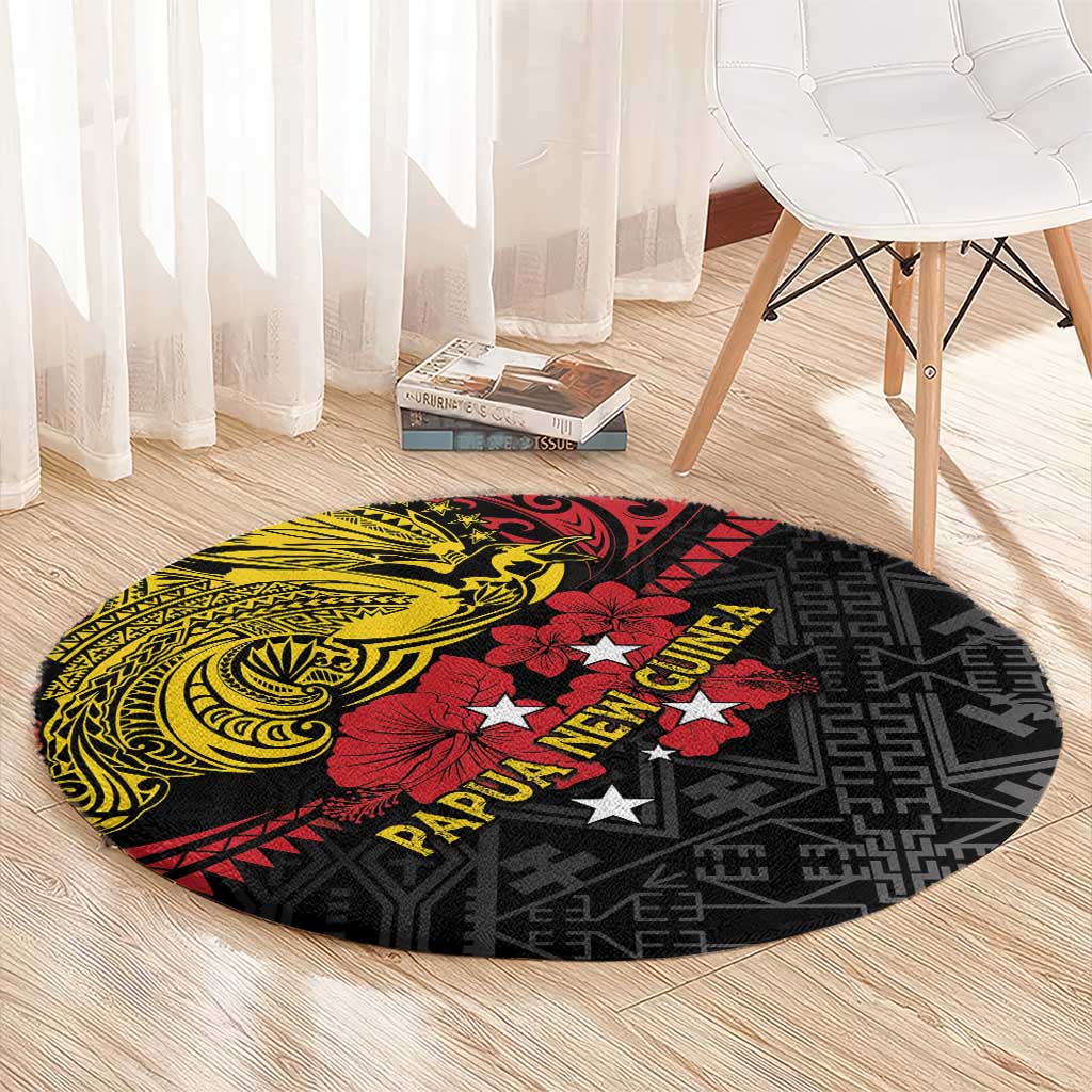 Papua New Guinea 49th Independence Day Round Carpet Motuan Revareva Bird-of-Paradise LT7 - Polynesian Pride