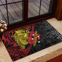 Papua New Guinea 49th Independence Day Rubber Doormat Motuan Revareva Bird-of-Paradise LT7 - Polynesian Pride
