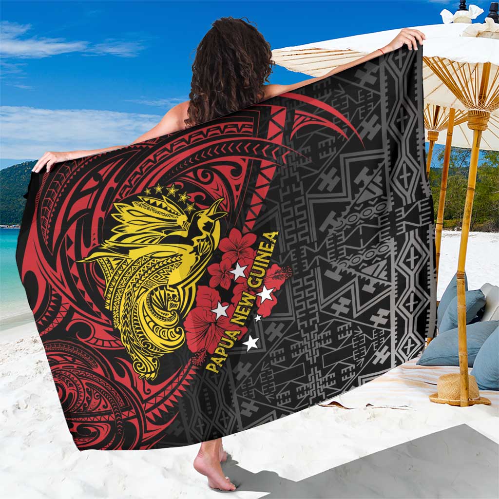Papua New Guinea 49th Independence Day Sarong Motuan Revareva Bird-of-Paradise LT7 One Size 44 x 66 inches Black - Polynesian Pride