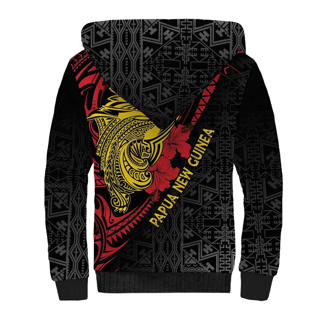 Papua New Guinea 49th Independence Day Sherpa Hoodie Motuan Revareva Bird-of-Paradise LT7 - Polynesian Pride