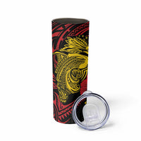 Papua New Guinea 49th Independence Day Skinny Tumbler Motuan Revareva Bird-of-Paradise LT7 - Polynesian Pride