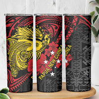 Papua New Guinea 49th Independence Day Skinny Tumbler Motuan Revareva Bird-of-Paradise LT7 - Polynesian Pride