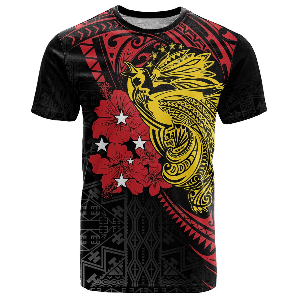 Papua New Guinea 49th Independence Day T Shirt Motuan Revareva Bird-of-Paradise LT7 Black - Polynesian Pride