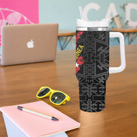 Papua New Guinea 49th Independence Day Tumbler With Handle Motuan Revareva Bird-of-Paradise LT7 - Polynesian Pride
