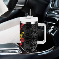 Papua New Guinea 49th Independence Day Tumbler With Handle Motuan Revareva Bird-of-Paradise LT7 - Polynesian Pride