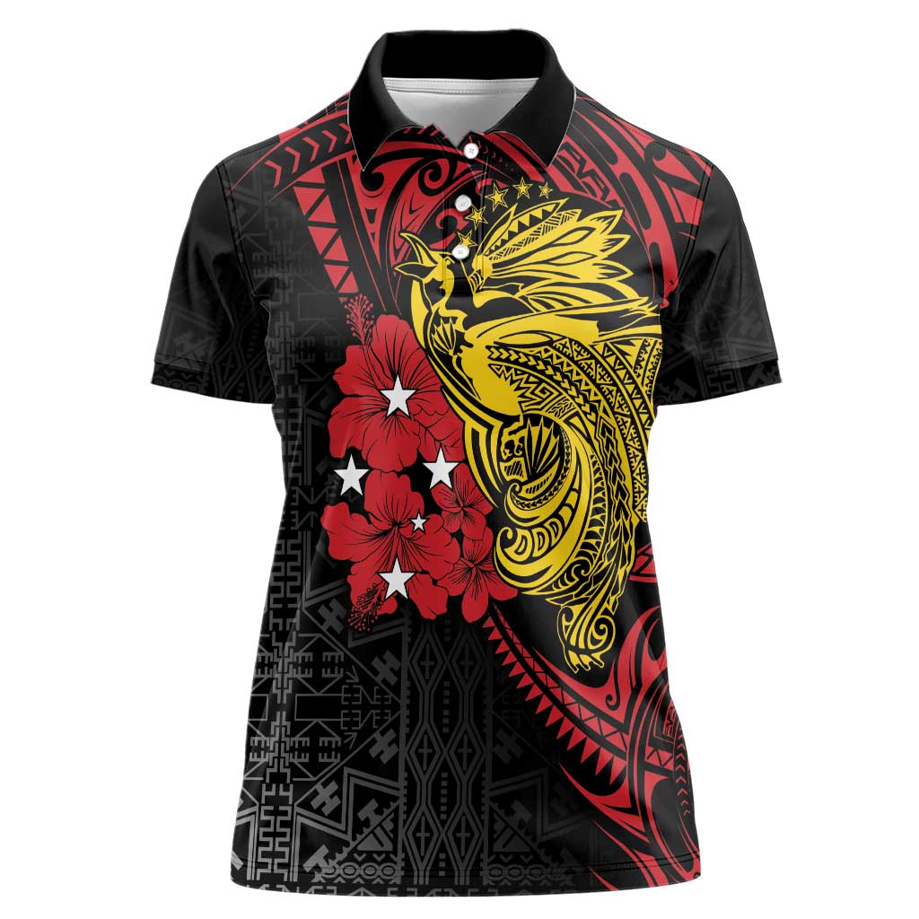 Papua New Guinea 49th Independence Day Women Polo Shirt Motuan Revareva Bird-of-Paradise