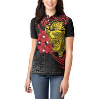 Papua New Guinea 49th Independence Day Women Polo Shirt Motuan Revareva Bird-of-Paradise