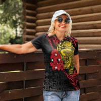 Papua New Guinea 49th Independence Day Women Polo Shirt Motuan Revareva Bird-of-Paradise