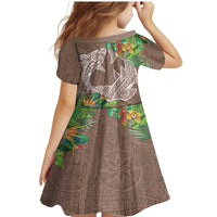 Polynesia Family Matching Mermaid Dress and Hawaiian Shirt Sharks Duo Tropical Brown LT7 - Polynesian Pride