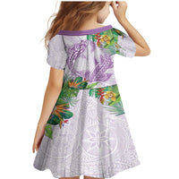 Polynesia Family Matching Mermaid Dress and Hawaiian Shirt Sharks Duo Tropical Lavender LT7 - Polynesian Pride