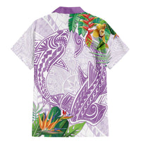Polynesia Family Matching Mermaid Dress and Hawaiian Shirt Sharks Duo Tropical Lavender LT7 - Polynesian Pride
