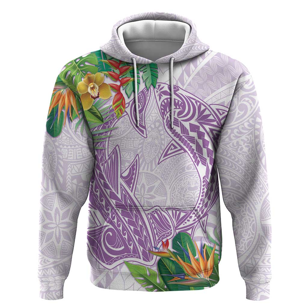 Polynesia Hoodie Sharks Duo Tropical Lavender LT7 Pullover Hoodie Lavender - Polynesian Pride