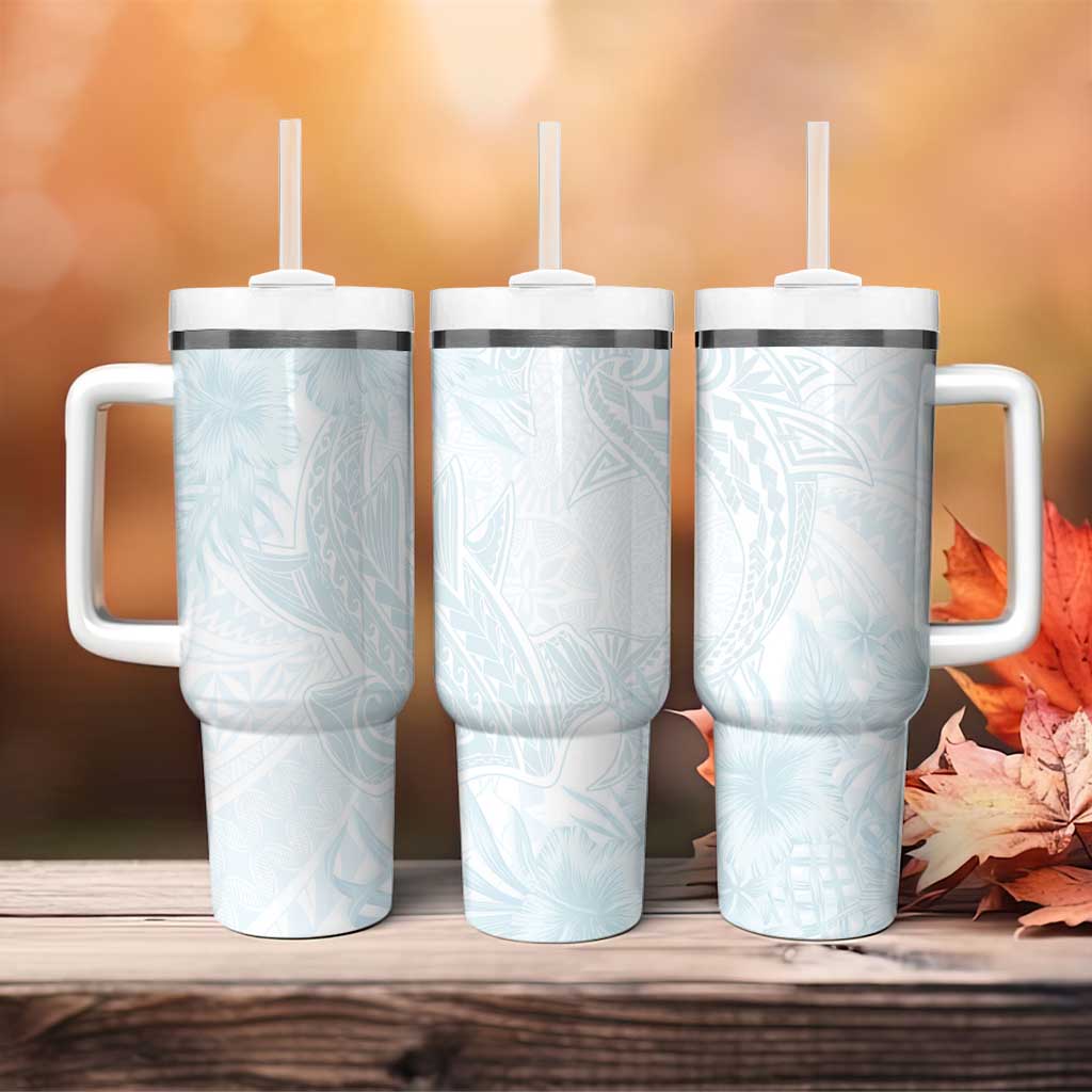 Polynesia Tumbler With Handle Sharks Duo Tropical Off White