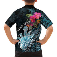 Niue Personalised Family Matching Off Shoulder Maxi Dress and Hawaiian Shirt Hiapo Mix Coconut Crab LT7 - Polynesian Pride