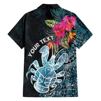Niue Personalised Family Matching Off Shoulder Maxi Dress and Hawaiian Shirt Hiapo Mix Coconut Crab LT7 - Polynesian Pride