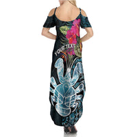 Niue Personalised Family Matching Summer Maxi Dress and Hawaiian Shirt Hiapo Mix Coconut Crab LT7 - Polynesian Pride
