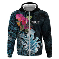 Niue Personalised Hoodie Hiapo Mix Coconut Crab