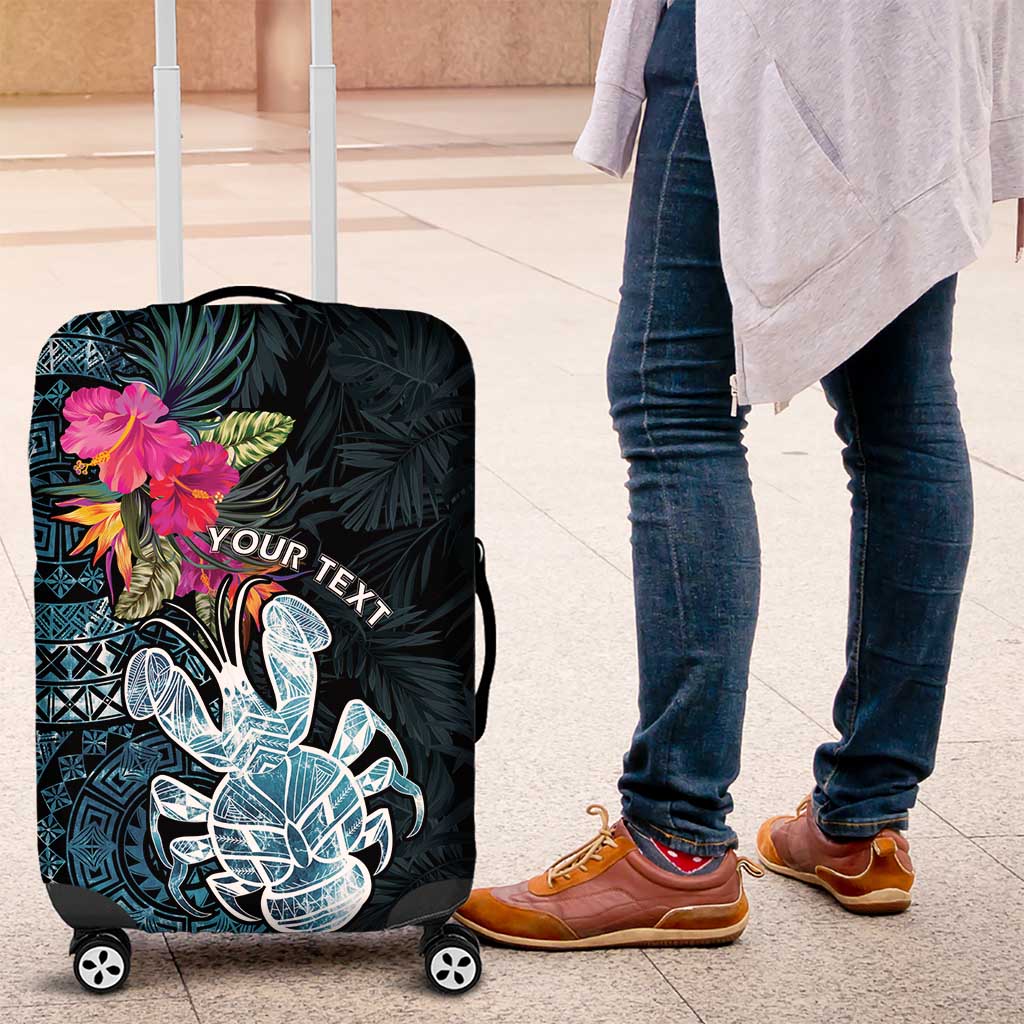 Niue Personalised Luggage Cover Hiapo Mix Coconut Crab LT7 Art - Polynesian Pride