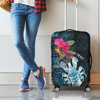 Niue Personalised Luggage Cover Hiapo Mix Coconut Crab LT7 - Polynesian Pride