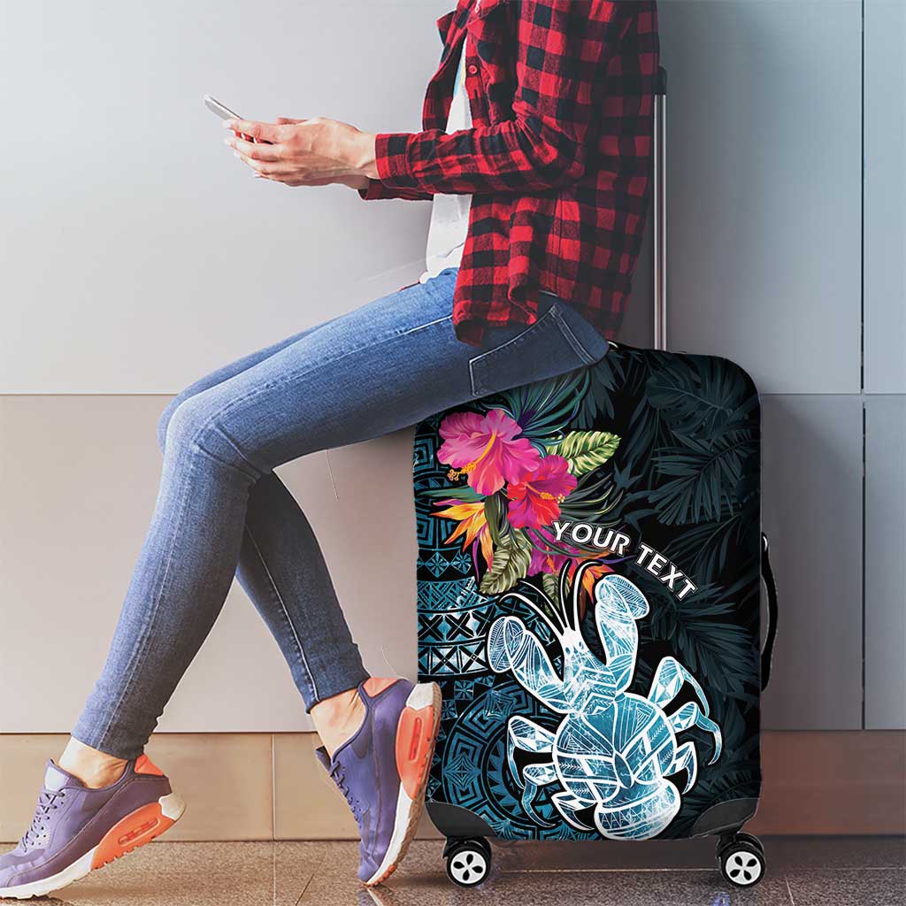 Niue Personalised Luggage Cover Hiapo Mix Coconut Crab LT7 - Polynesian Pride