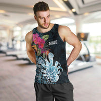 Niue Personalised Men Tank Top Hiapo Mix Coconut Crab LT7 Art - Polynesian Pride