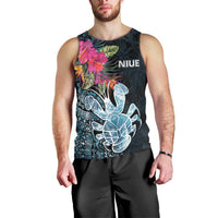 Niue Personalised Men Tank Top Hiapo Mix Coconut Crab LT7 - Polynesian Pride