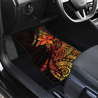 Niue Fakaalofa Atu Personalised Car Mats Whale Hiapo Fiery Motif LT7 - Polynesian Pride