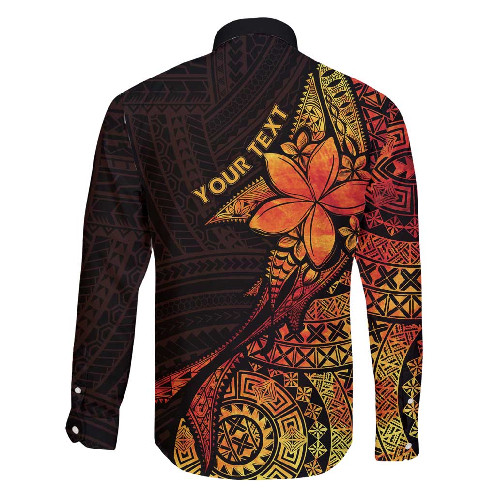 Niue Fakaalofa Atu Personalised Family Matching Tank Maxi Dress and Hawaiian Shirt Whale Hiapo Fiery Motif LT7 - Polynesian Pride