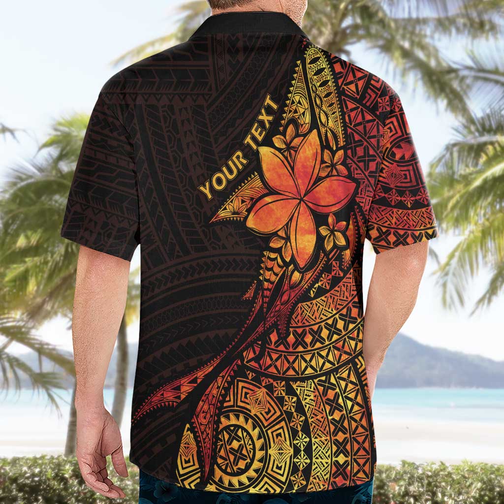 Niue Fakaalofa Atu Personalised Hawaiian Shirt Whale Hiapo Fiery Motif LT7 - Polynesian Pride