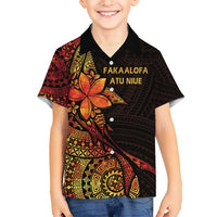 Niue Fakaalofa Atu Personalised Hawaiian Shirt Whale Hiapo Fiery Motif LT7 - Polynesian Pride
