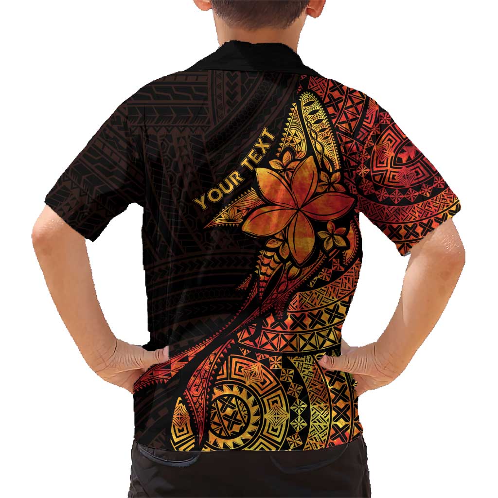 Niue Fakaalofa Atu Personalised Hawaiian Shirt Whale Hiapo Fiery Motif LT7 - Polynesian Pride