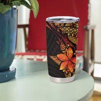 Niue Fakaalofa Atu Tumbler Cup Whale Hiapo Fiery Motif LT7 - Polynesian Pride