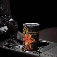 Niue Fakaalofa Atu Tumbler Cup Whale Hiapo Fiery Motif LT7 - Polynesian Pride