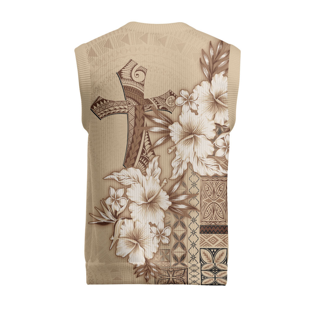 Samoa AIGA Mamanu Siapo Malu Motifs Christmas Knitted V-Neck Vest
