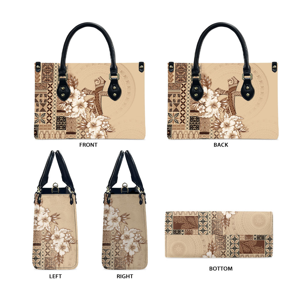 Samoa AIGA Mamanu Siapo Malu Motifs Leather Bag