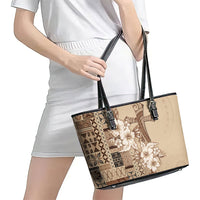 Samoa AIGA Mamanu Siapo Malu Motifs Leather Tote Bag
