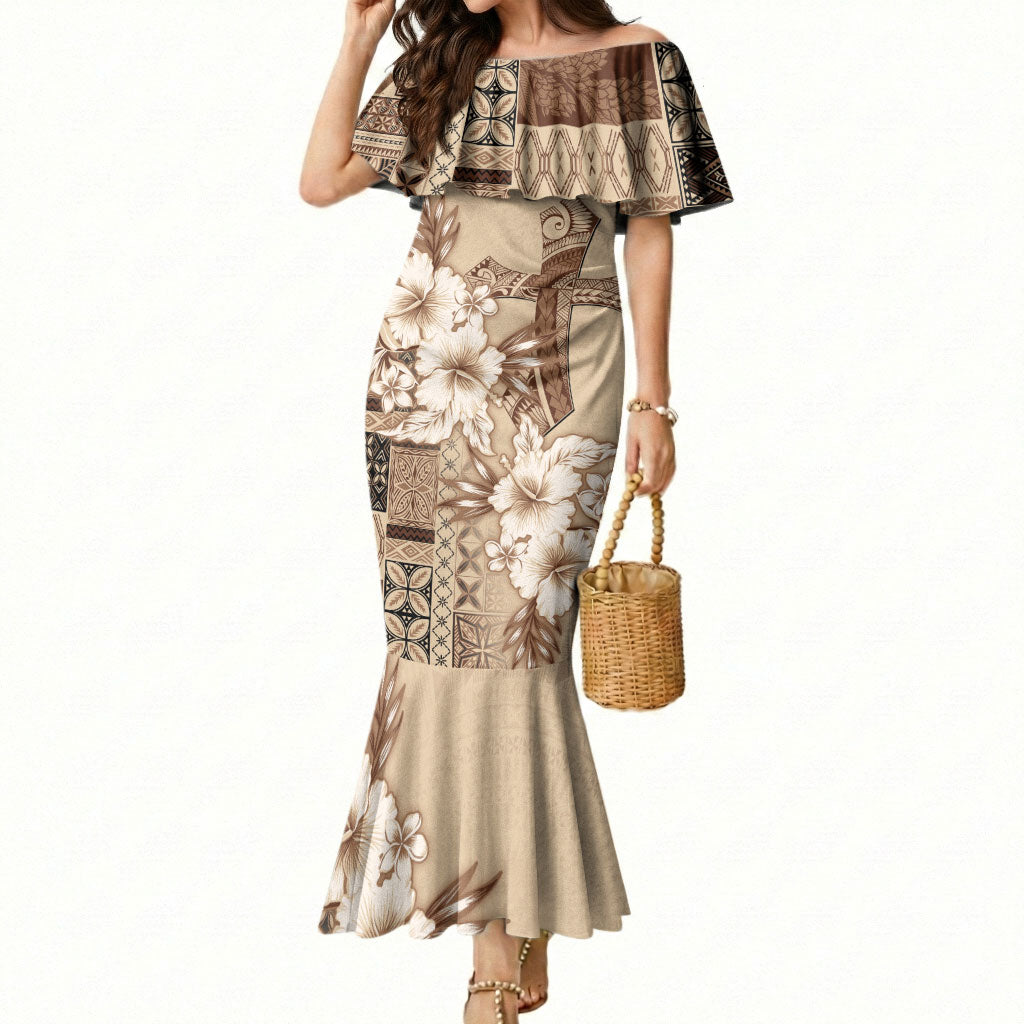 Samoa AIGA Mamanu Siapo Malu Motifs Mermaid Dress