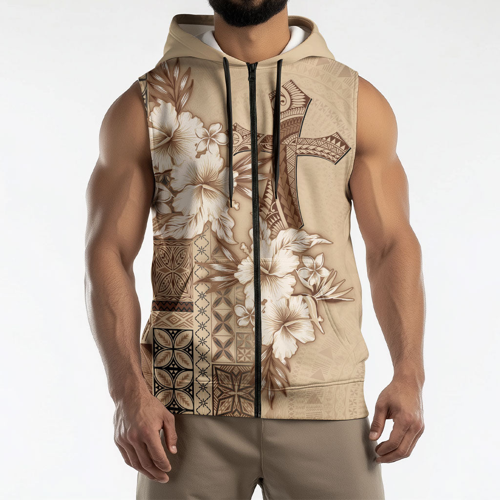 Samoa AIGA Mamanu Siapo Malu Motifs Sleeveless Zip Hoodie