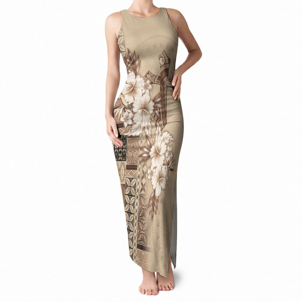 Samoa AIGA Mamanu Siapo Malu Motifs Tank Maxi Dress