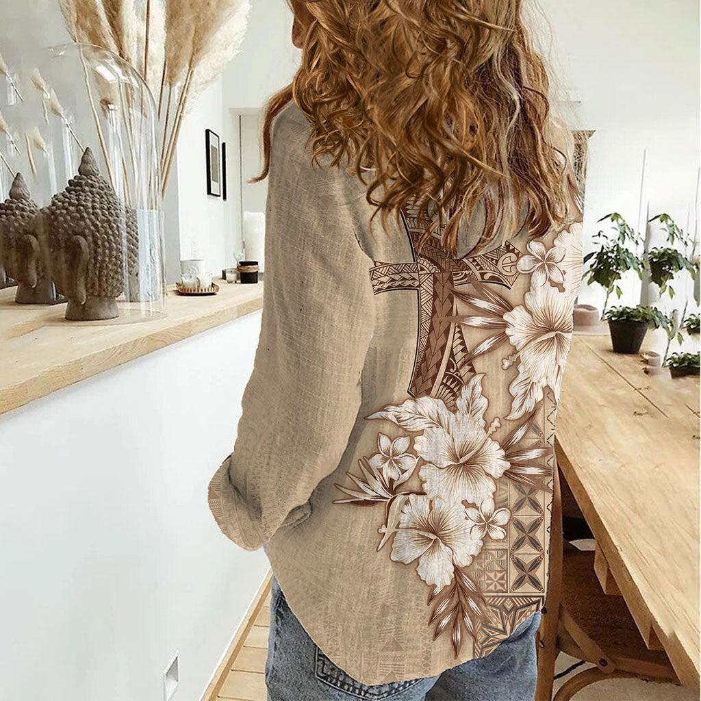 Samoa AIGA Mamanu Siapo Malu Motifs Women Casual Shirt