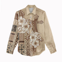 Samoa AIGA Mamanu Siapo Malu Motifs Women Casual Shirt